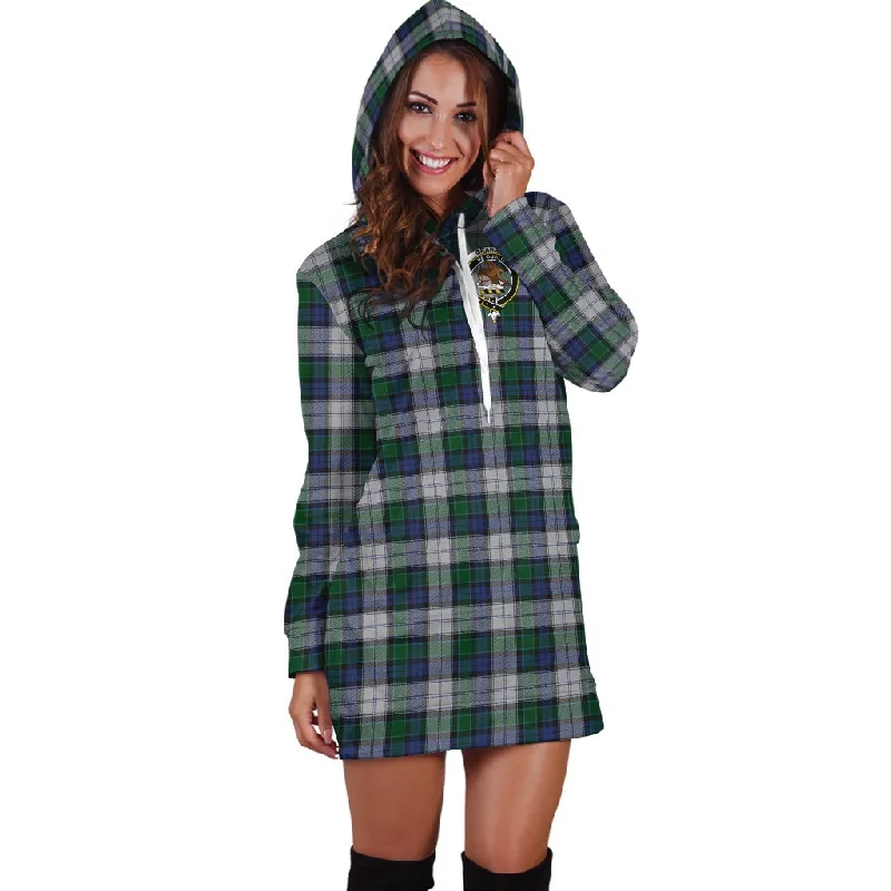 Graham Dress Tartan Hoodie Dress with Family Crest