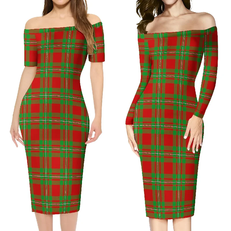 Grierson Tartan Off Shoulder Lady Dress