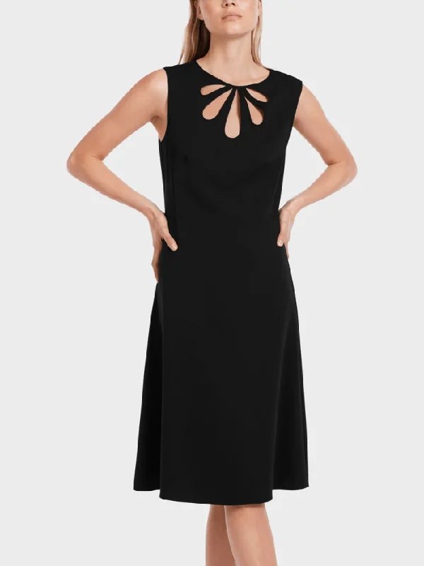 Marc Cain Collections Black Tailored Dress With Cut Out VC 21.38 W16 COL 900