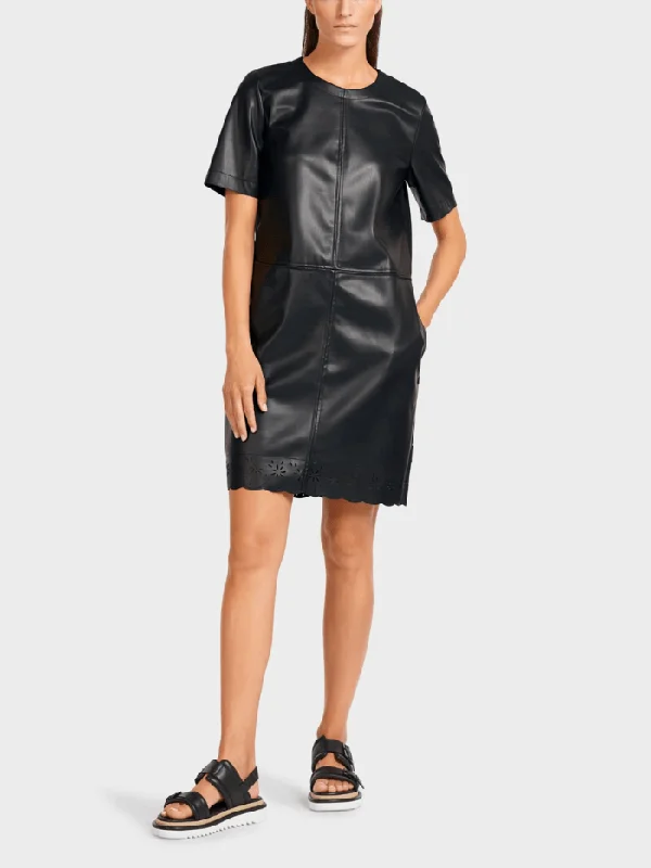 Marc Cain Sports Faux Leather Dress US 21.10 J41 COL 900