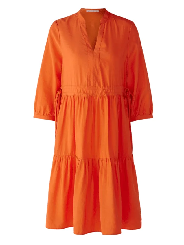 Oui Orange Tiered Dress 78876 2882