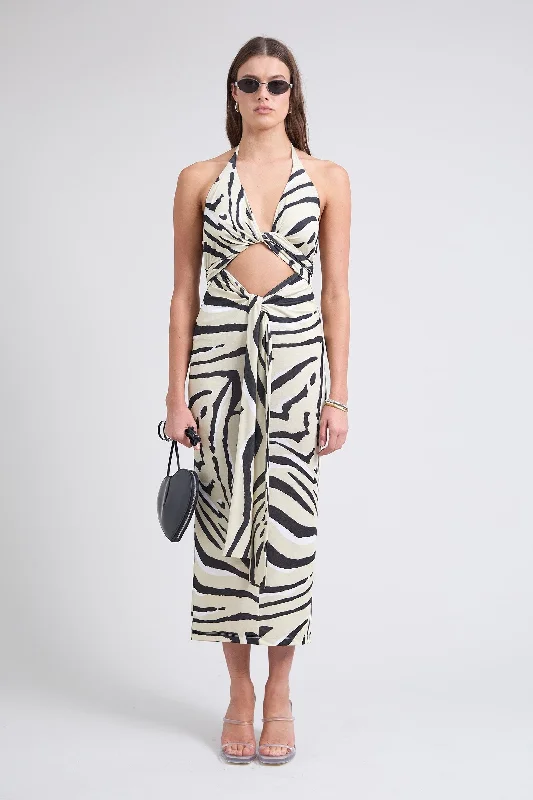 Pfeiffer Toca Tie Up Dress - Zebra