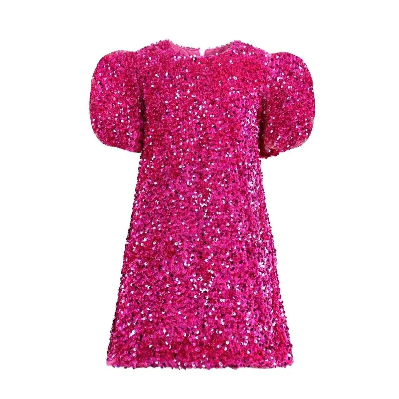 Raspberry Velvet Shimmer Dress