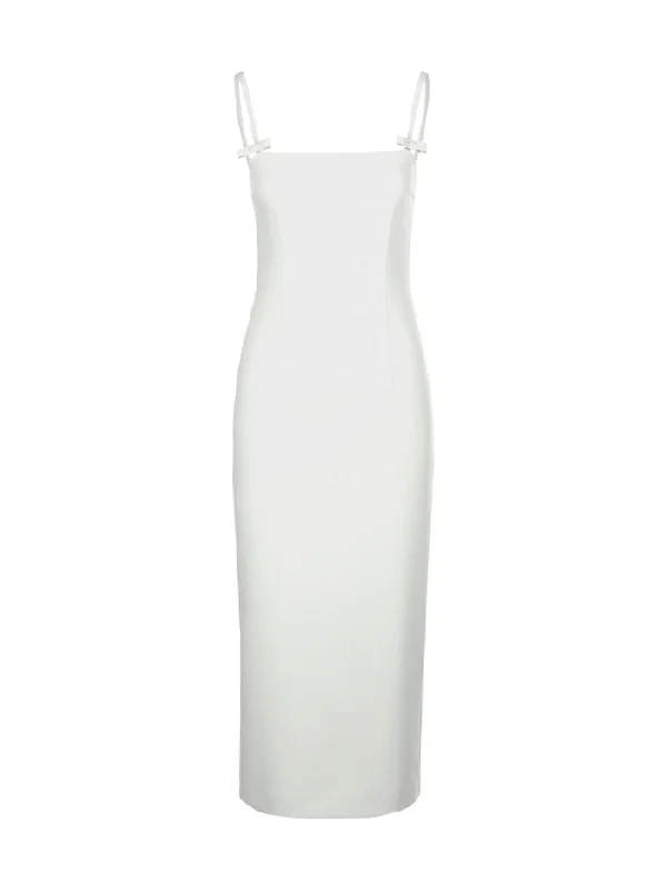 Riani Off-White Slim Dress With Spaghetti Straps 216400-4139 110