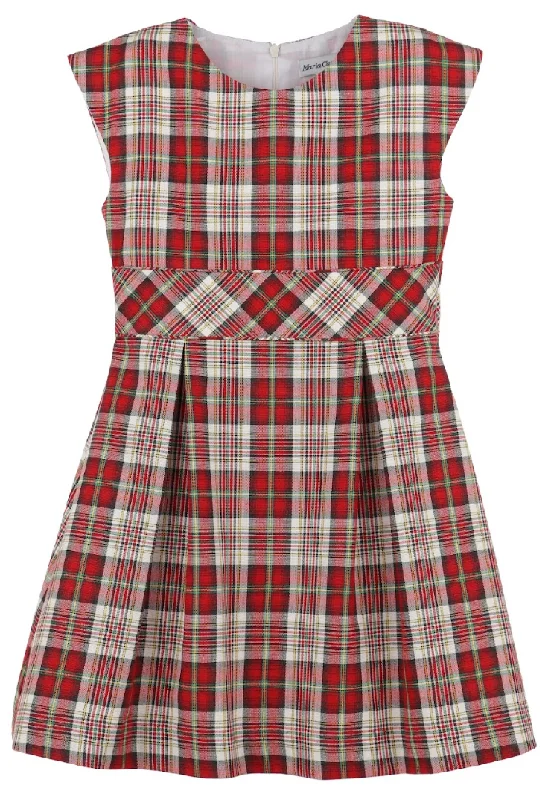 Steward Plaid Tab Dress