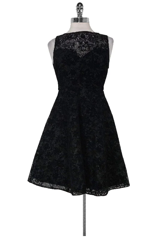 Alice & Olivia - Black Velvet & Lace Dress Sz 2