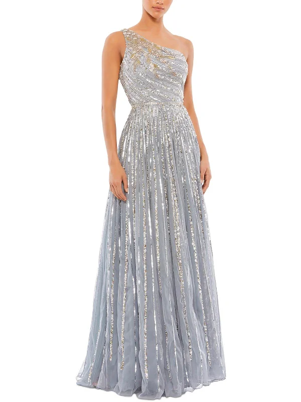 Womens Embellished Maxi Evening Dress