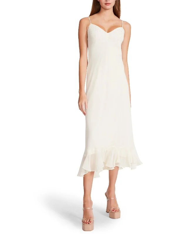 Womens Spaghetti Strap Long Slip Dress