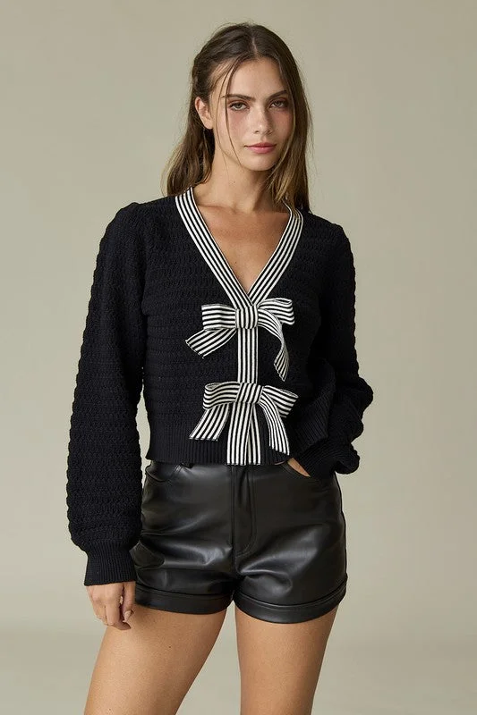 Harper Bow Knit Sweater Top